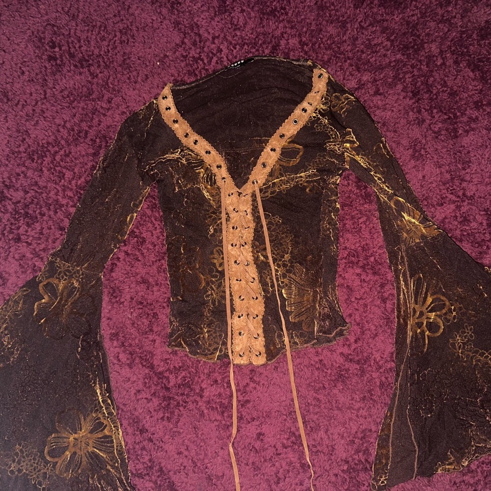 Hippie Boho 70s Inspired Flare Sexy Top